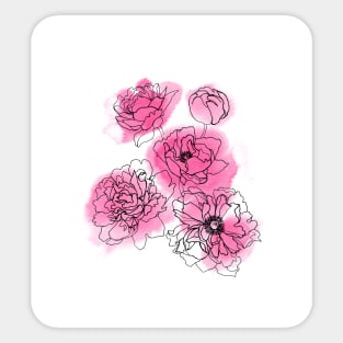 Peony Sticker